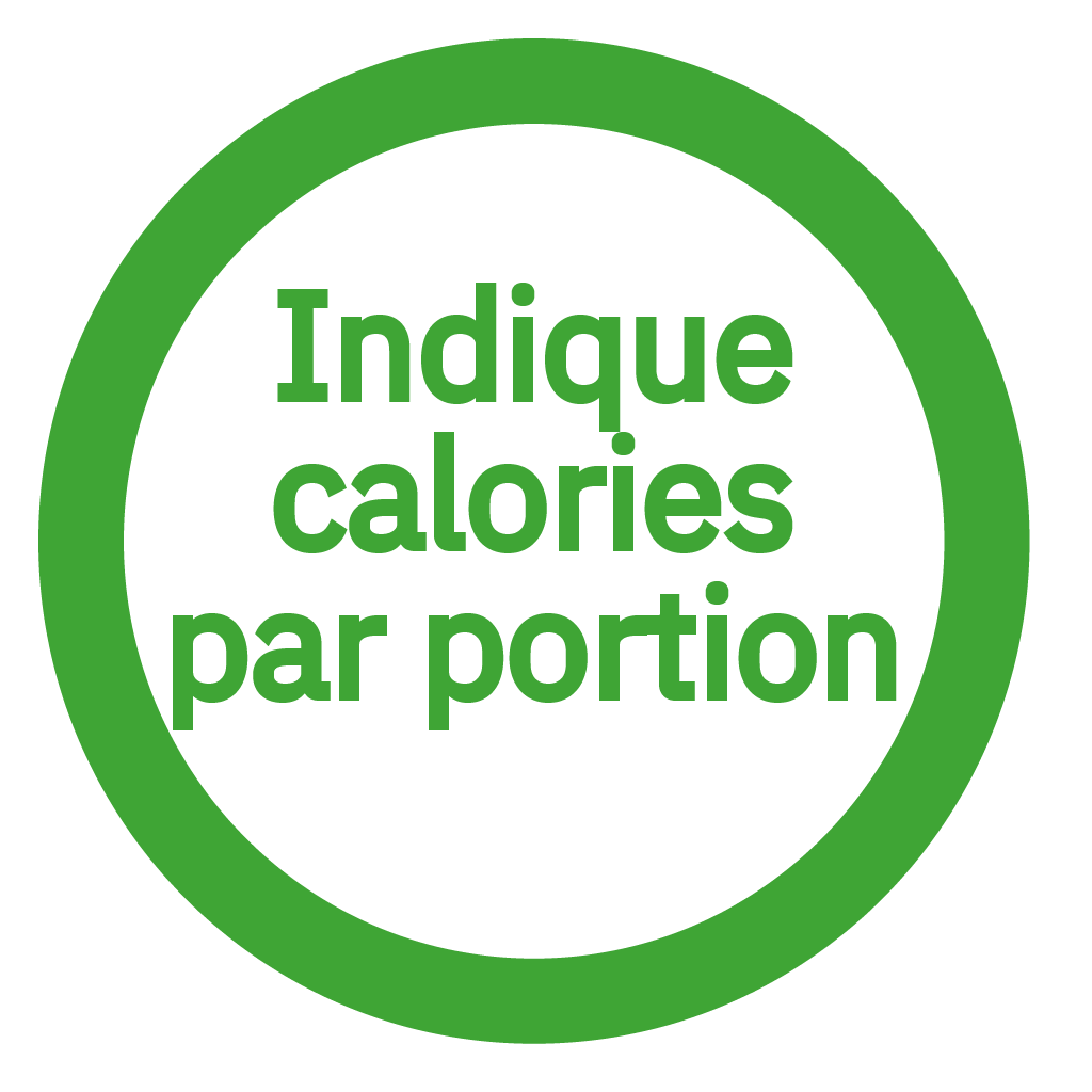Calories par portion - Calories per portion