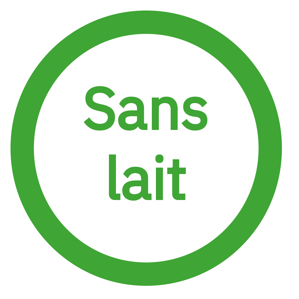 Sans lait - Free from milk