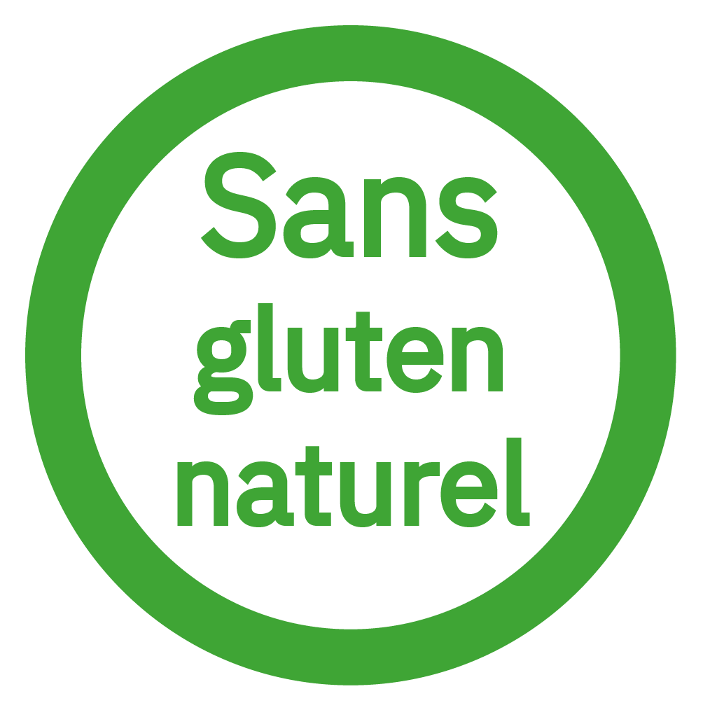 Sans gluten naturel - Naturally free from gluten (not by extraction)