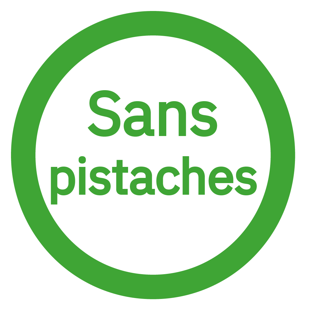 Sans pistaches - Free from pistachios