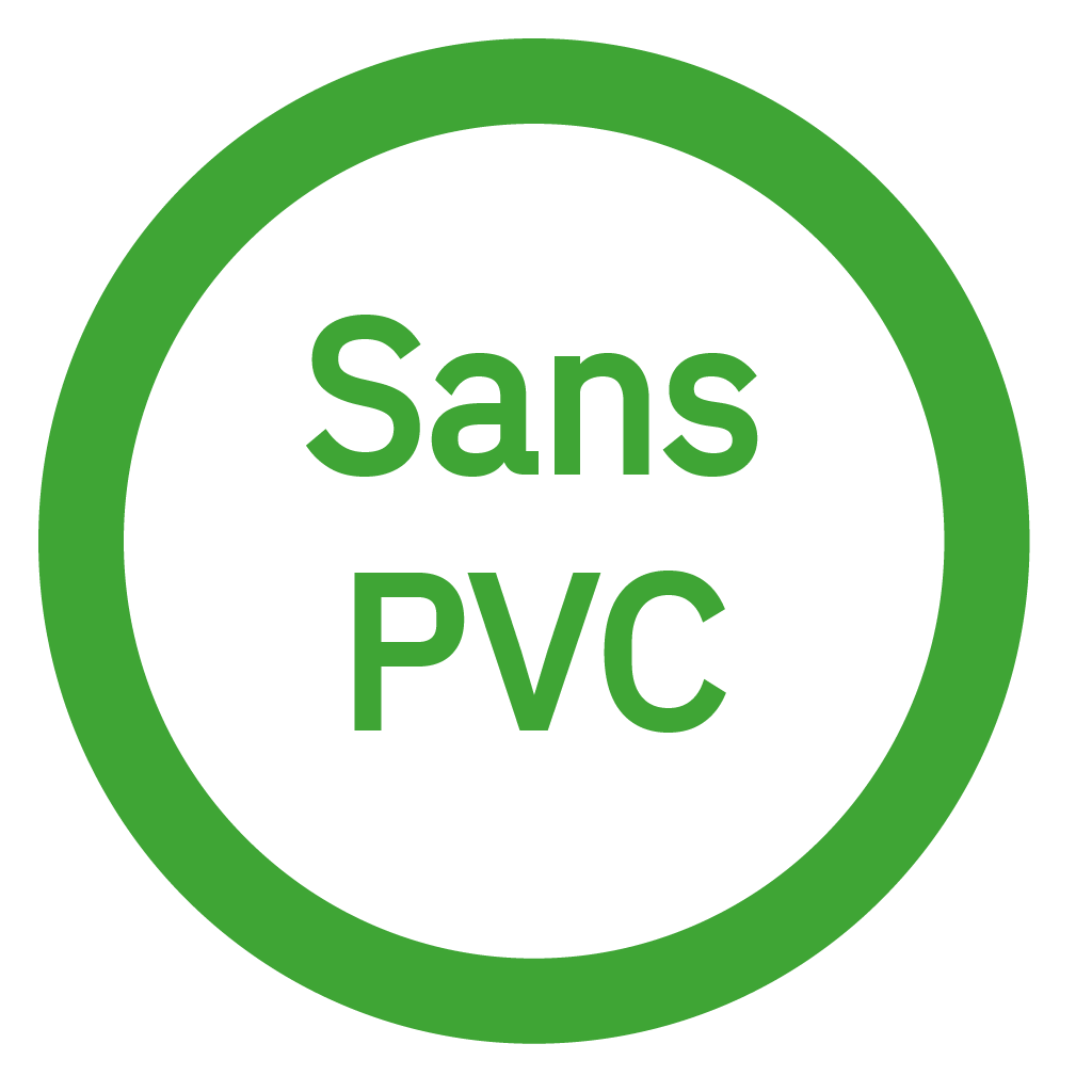 Sans PVC - Free from PVC (Polyvinyl chloride)