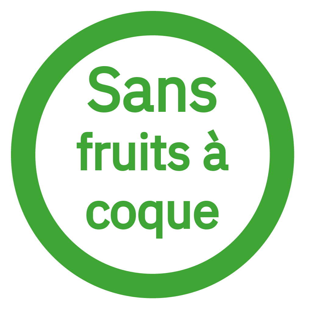 Sans fruits à coque - Free from tree nuts