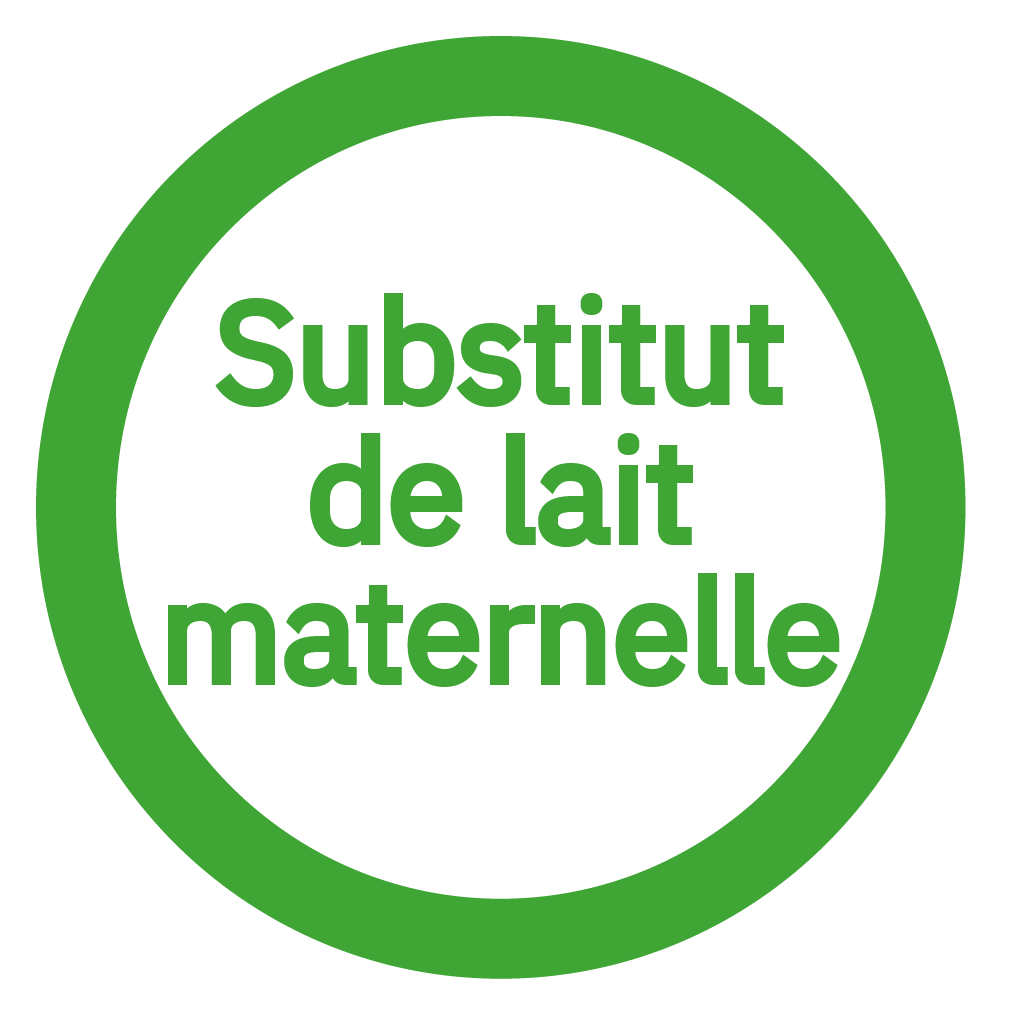 L'article est libellé comme étant un substitut de lait maternelle approuvé par les autorités sanitaires du marché visé. - Mothers Milk Substitute