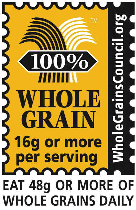 Whole Grain 100 Percent Stamp of the Whole Grain Council (Minimum requirement of 16 grams of whole grain per labelled serving) - Whole Grain 100 Percent Stamp of the Whole Grain Council (Minimum requirement of 16 grams of whole grain per labelled serving)