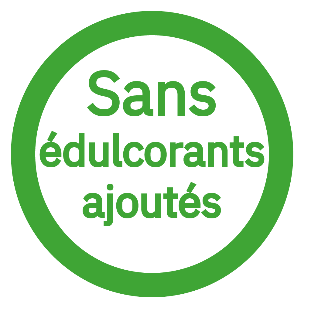 Sans édulcorants ajoutés - No sweetener added